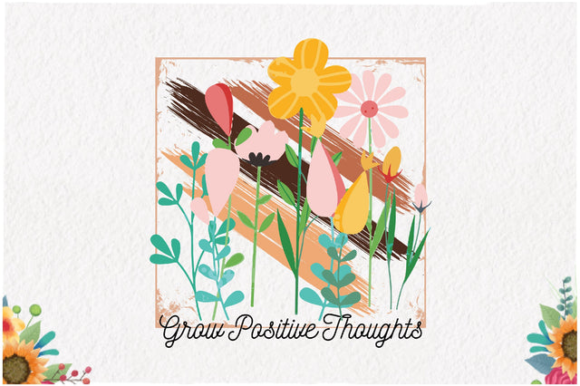 Grow Positive Thoughts Wildflowers Sublimation Sublimation Jagonath Roy 