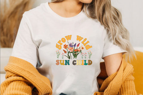 Grow Wild Sun Child Sublimation SVGArt 