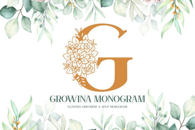 Growina Monogram SVG yumnatype 