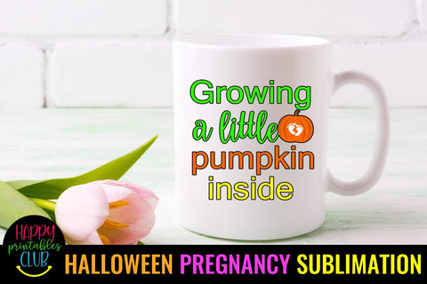 Growing a Little-Halloween Pregnancy Sublimation Ideas PNG Sublimation Happy Printables Club 