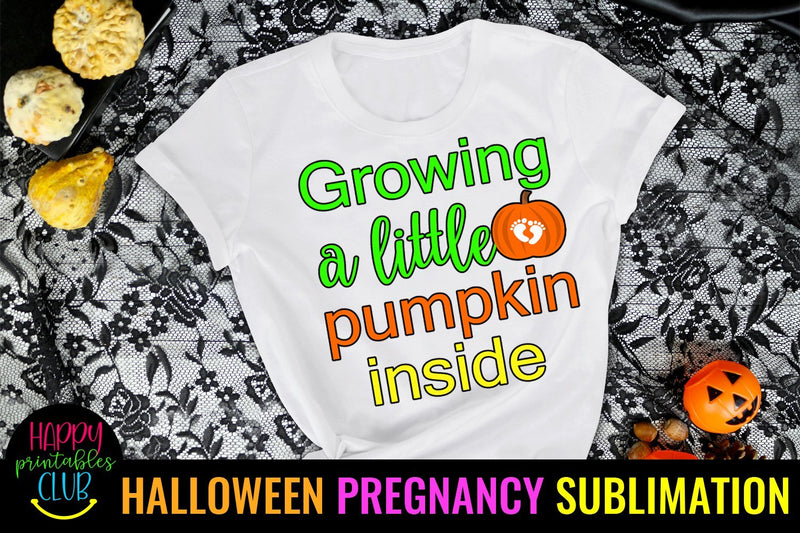Growing a Little-Halloween Pregnancy Sublimation Ideas PNG Sublimation Happy Printables Club 