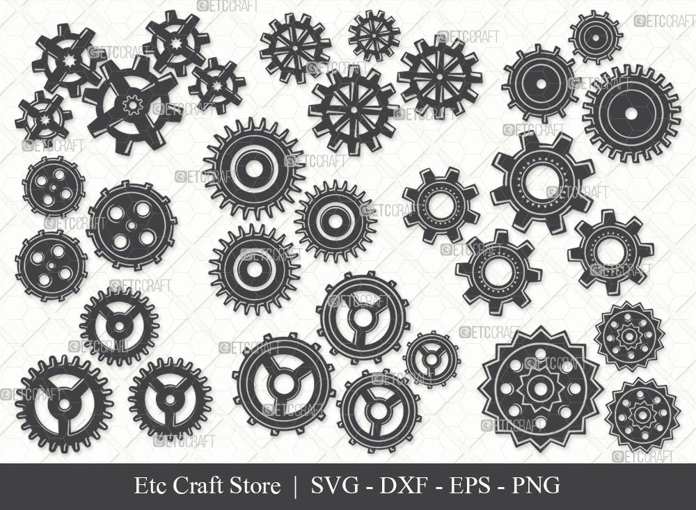 Growing Gears SVG, Gears Silhouette, Metal Gears Svg, Machine Gear Svg ...