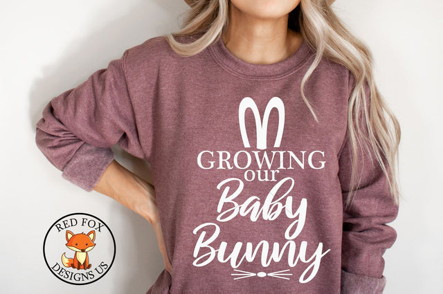Growing Our Baby bunny SVG | Easter Spring | SVG PNG DXF SVG RedFoxDesignsUS 