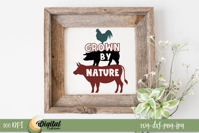 Grown By Nature SVG. Design Quote SVG. Farm SVG SVG Evgenyia Guschina 