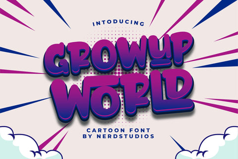 Growup World Cartoon Font Font nearzz 