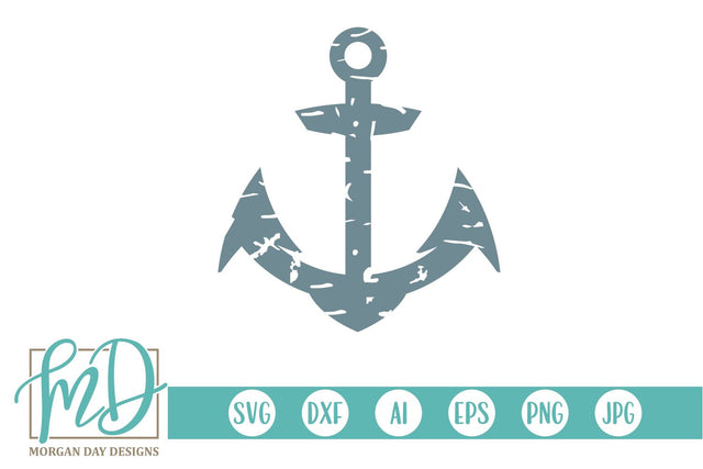 Grunge Anchor SVG Morgan Day Designs 