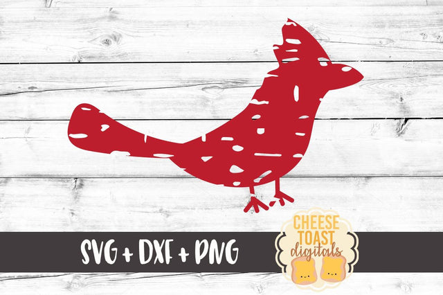 Grunge Bird - Cardinal SVG Cheese Toast Digitals 