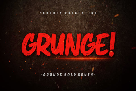 Grunge! Bold Brush Typeface Font Creatype Studio 