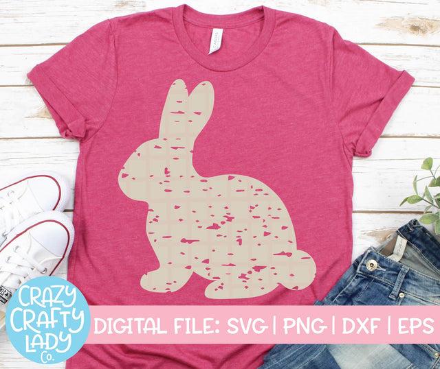 Grunge Bunny | Easter SVG Cut File SVG Crazy Crafty Lady Co. 