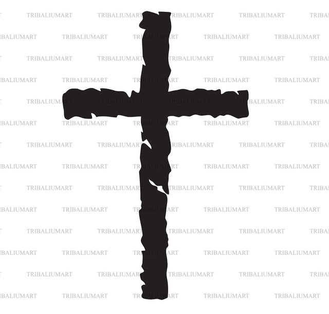 Grunge Christian Cross SVG TribaliumArtSF 