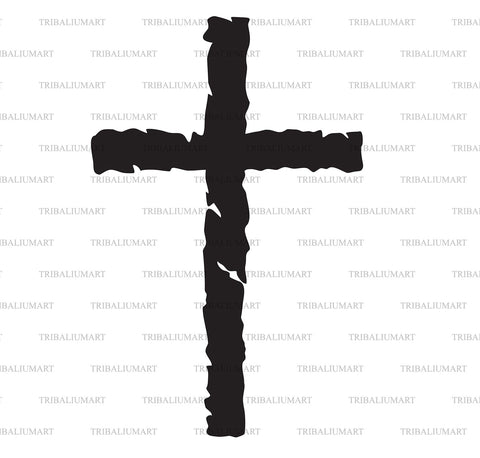 Grunge Christian Cross SVG TribaliumArtSF 