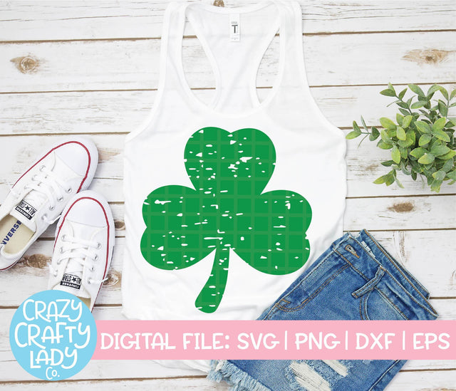 Grunge Clover SVG Crazy Crafty Lady Co. 