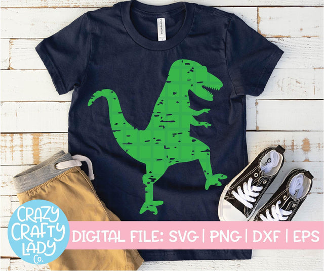 Grunge Dinosaur | Distressed SVG Cut File SVG Crazy Crafty Lady Co. 