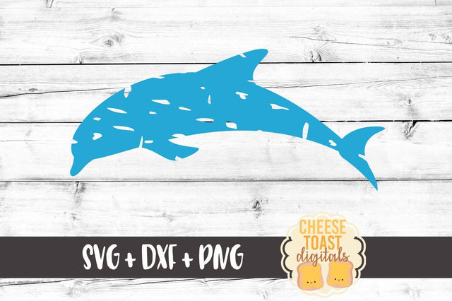 Grunge Dolphin Silhouette SVG Cheese Toast Digitals 