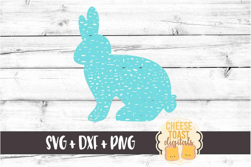 Grunge Easter Bunny - Easter SVG PNG DXF Cut File - So Fontsy