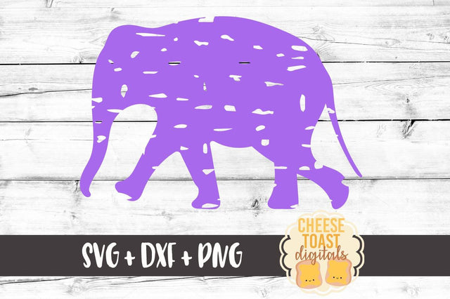 Grunge Elephant SVG Cheese Toast Digitals 