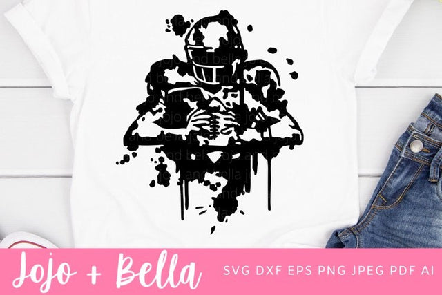 Grunge Footballer Svg, Football Svg, Football Mom Svg, Grunge Svg, Footballer Svg, Cricut Svg, Svg, Svg Files for Cricut, Sublimation Design SVG Jojo&Bella 