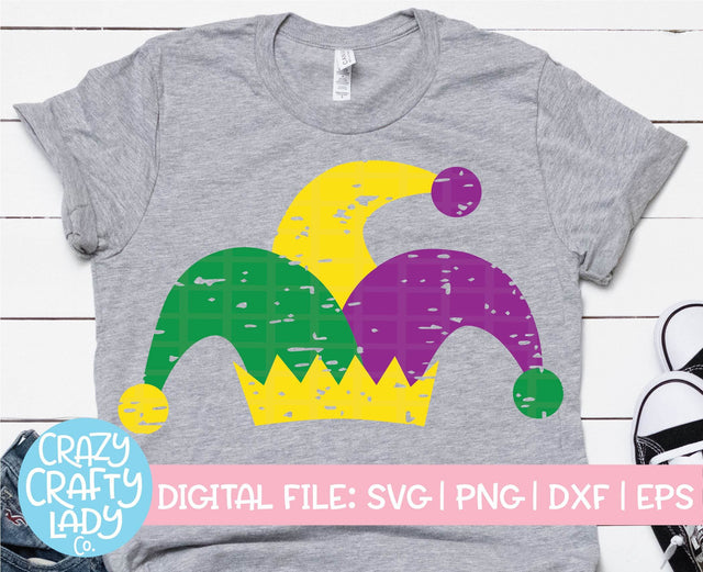 Grunge Jester Hat SVG Crazy Crafty Lady Co. 