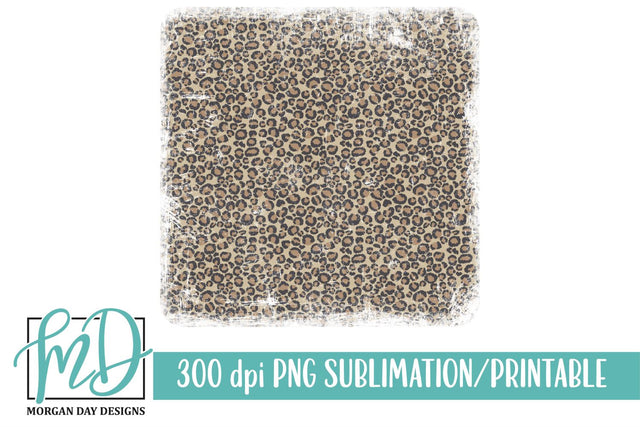Grunge Leopard Background Sublimation Printable PNG Sublimation Morgan Day Designs 