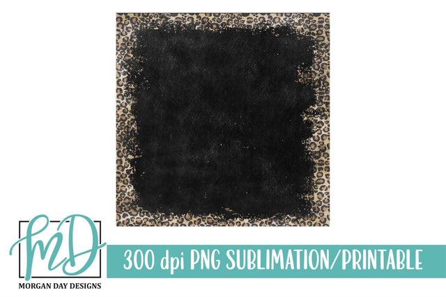 Grunge Leopard Chalkboard Background PNG Sublimation Morgan Day Designs 