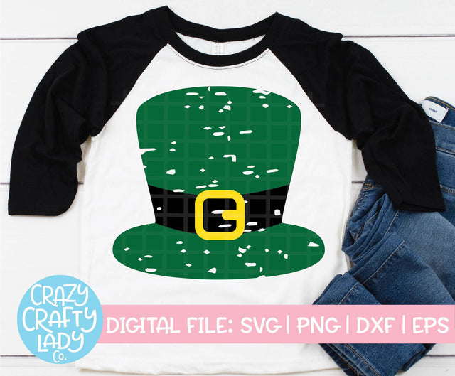 Grunge Leprechaun Hat SVG Crazy Crafty Lady Co. 