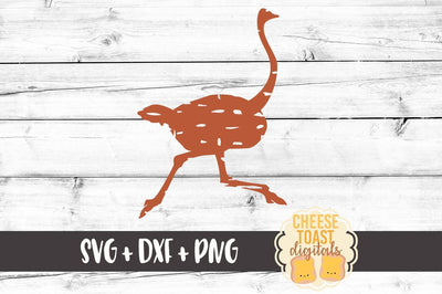 Grunge Ostrich Silhouette SVG Cheese Toast Digitals 