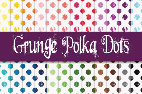 Grunge Polka Dots Digital Paper Sublimation Old Market 