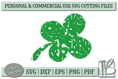 Grunge Shamrock SVG, Clover SVG File SVG TB Designs 