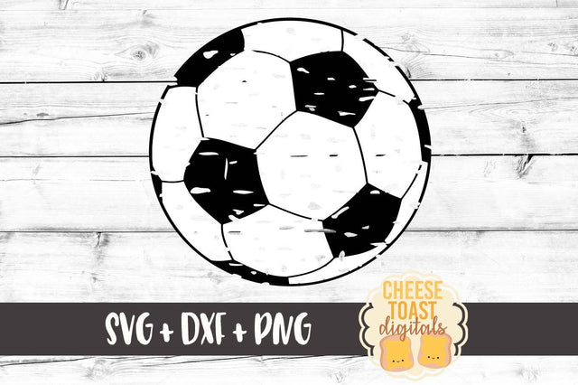 Grunge Soccer Ball - Football SVG Cheese Toast Digitals 