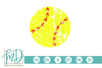 Grunge Softball SVG Morgan Day Designs 