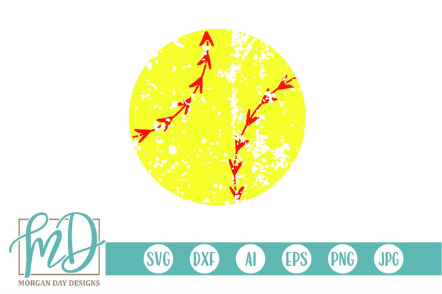 Grunge Softball SVG Morgan Day Designs 