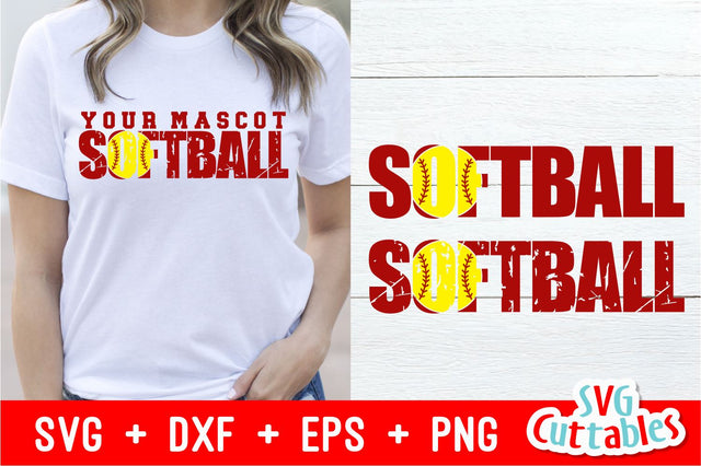 Grunge Softball SVG Svg Cuttables 