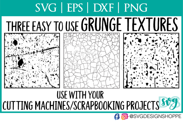 Grunge Textures for Cricut and Silhouette SVG SVG Design Shoppe