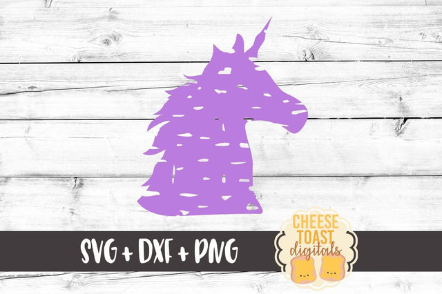 Grunge Unicorn Head Silhouette SVG Cheese Toast Digitals 