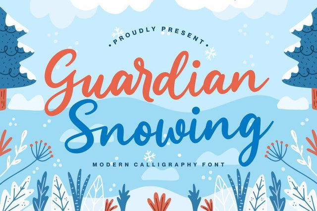Guardian Snowing Font Allouse.Studio 