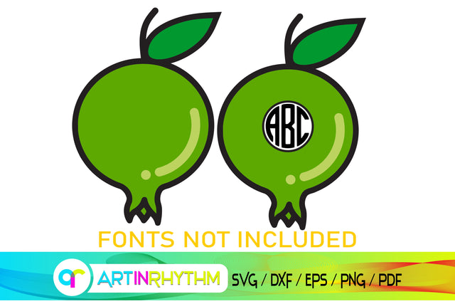 guava , fruit monogram svg SVG Artinrhythm shop 