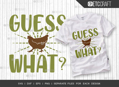 Guess What SVG Cut File | Farming Svg | Guess What Chicken Butt Svg | Newborn Svg | Farmer Svg | Baby Boy Svg | Funny Baby Saying | Farmhouse Svg | Quote Design SVG ETC Craft 