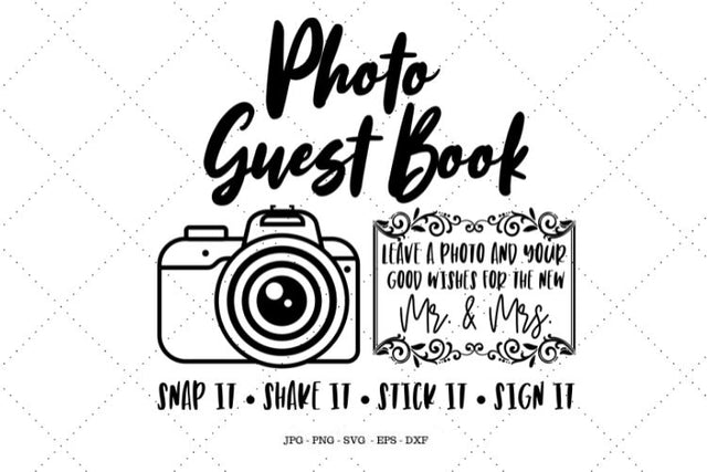 Guest Book, Wedding Svg, For the Mr and Mrs, Wedding Sign, Photo Guest Book, Guest Book Wedding, Wedding Sign in Book SVG SVG Digital Designer 