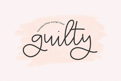 Guilty - Handwritten Script Font Font KA Designs 