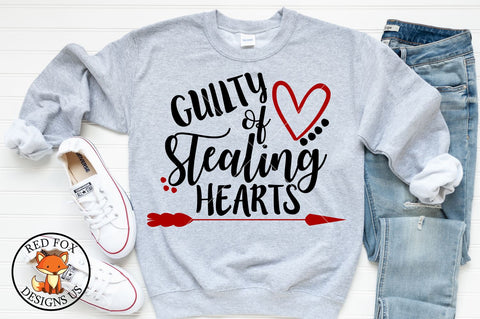 Guilty of Stealing Hearts Svg Dxf Png Cut file, Valentine's Day File SVG RedFoxDesignsUS 