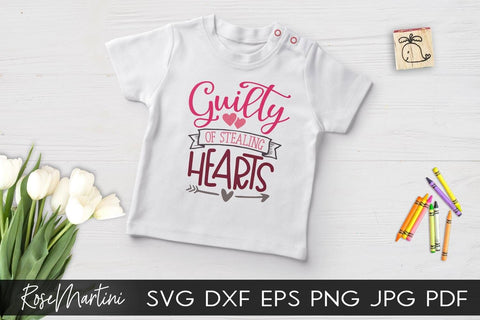 Guilty Of Stealing Hearts SVG file for cutting machines Cricut Silhouette SVG PNG Valentine's Day Matching SVG SVG RoseMartiniDesigns 