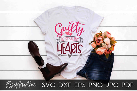 Guilty Of Stealing Hearts SVG file for cutting machines Cricut Silhouette SVG PNG Valentine's Day Matching SVG SVG RoseMartiniDesigns 