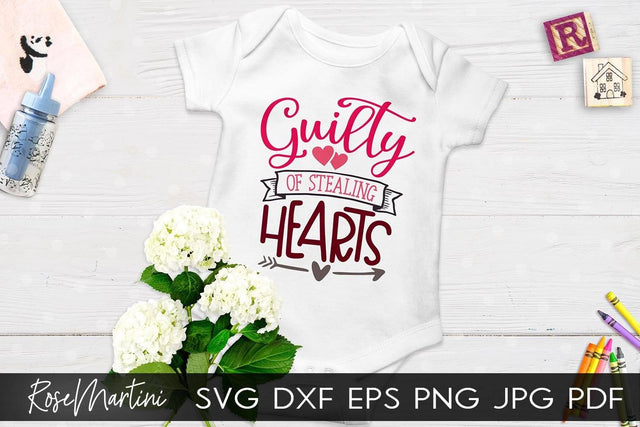 Guilty Of Stealing Hearts SVG file for cutting machines Cricut Silhouette SVG PNG Valentine's Day Matching SVG SVG RoseMartiniDesigns 