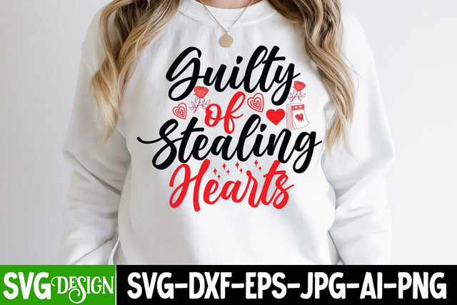 Guilty of Stealing Hearts T-Shirt Design , Guilty of Stealing Hearts SVG Cut File SVG BlackCatsMedia 