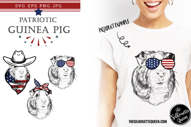 Guinea Dog Patriotic Cut files and Sublimation SVG Loveleen Kaur 