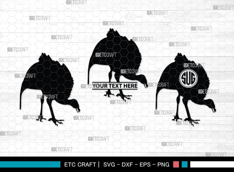 Guinea Fowl Monogram, Guinea Fowl Silhouette, Guinea Fowl SVG, Fowl Svg, Guinea Hens Svg, SB00277 SVG ETC Craft 