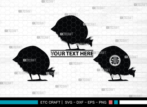 Guinea Fowl Monogram, Guinea Fowl Silhouette, Guinea Fowl SVG, Fowl Svg, Guinea Hens Svg, SB00277 SVG ETC Craft 