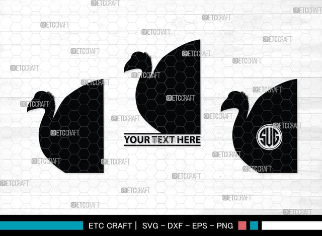 Guinea Fowl Monogram, Guinea Fowl Silhouette, Guinea Fowl SVG, Fowl Svg, Guinea Hens Svg, SB00277 SVG ETC Craft 