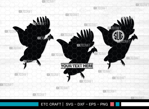 Guinea Fowl Monogram, Guinea Fowl Silhouette, Guinea Fowl SVG, Fowl Svg, Guinea Hens Svg, SB00277 SVG ETC Craft 