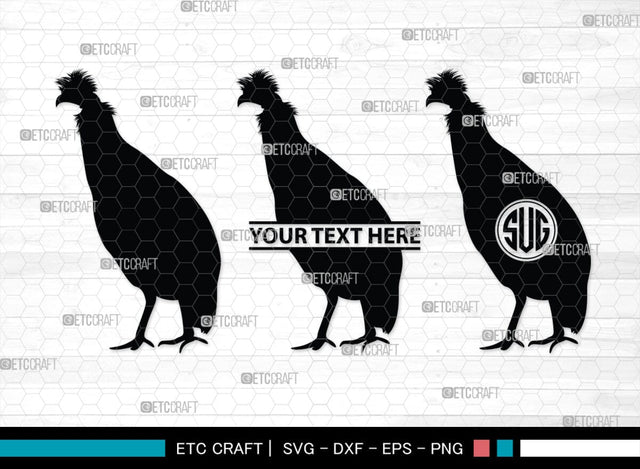 Guinea Fowl Monogram, Guinea Fowl Silhouette, Guinea Fowl SVG, Fowl Svg, Guinea Hens Svg, SB00277 SVG ETC Craft 